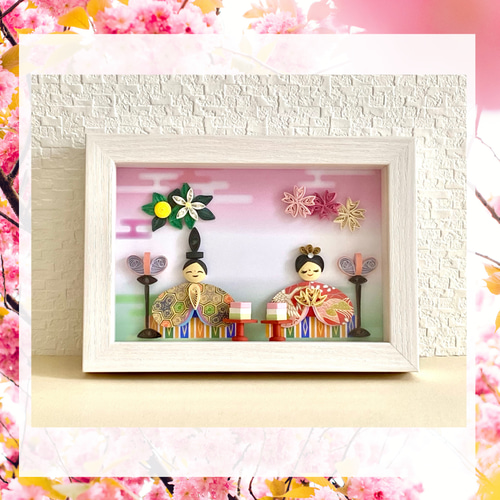 桃の節句♪ ペーパーアートのお雛様 その他インテリア雑貨 Atelier