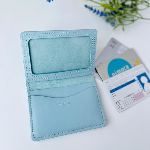 ✽.｡.:*・ﾟ晴れやかブルー ✽.｡.:*・ﾟ 二つ折り免許証ケース 学生証