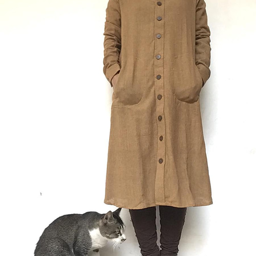 非暴力! Raw silk ローシルク クルタ ワンピース ☆不殺生