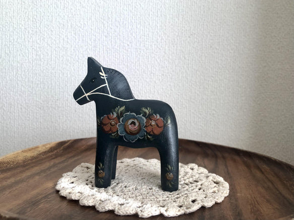 ダーラナホース 手描き オブジェ 幸運 アンティーク 木製品 その他置物