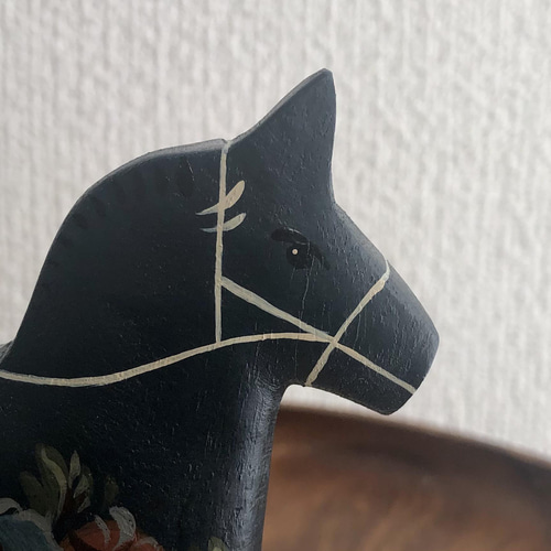 ダーラナホース 手描き オブジェ 幸運 アンティーク 木製品 その他置物