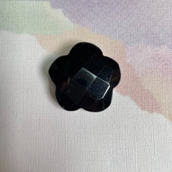 オニキス 穴あけ素材 天然石 梅型 水晶 チャクラ ハンドメイド DIY 癒し051723 1枚目の画像
