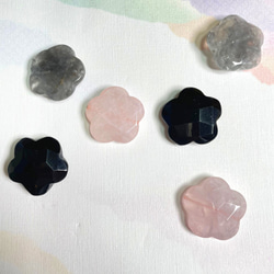 クラウディクォーツ 穴あけ素材 天然石 梅型 水晶 チャクラ ハンドメイド DIY 癒し051724 5枚目の画像