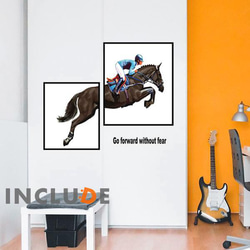 285 ウォールステッカー 壁ステッカー 馬 ホース 障害競走 馬の魅力 競走馬 血統 美しい やさしくて でかい 1枚目の画像