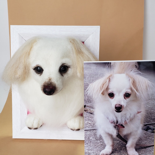 羊毛フェルト オーダー 「リアルでかわいい」ワンちゃん（ネコ