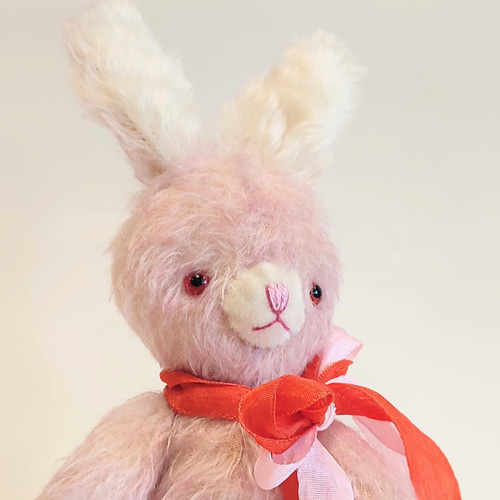 春色 うさぎさん☆Haru モフモフしっぽがキュート♪桜色テディ