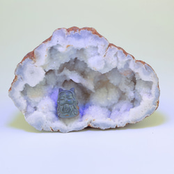 九尾姫 流星姫 月夜城 緑青色 アラシャン 穴付き素材 天然石 水晶 ハンドメイド051902 6枚目の画像