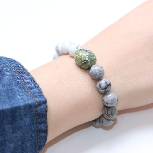 ピカソジャスパー 天然石ブレスレット チャクラ ハンドメイド 癒し