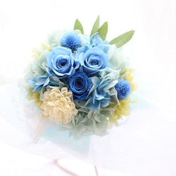 青ブルーの花束♥卒業式や送別に。 3枚目の画像