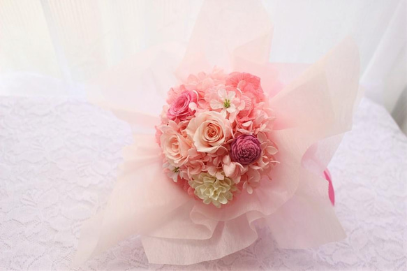 ピンクの花束♥卒業式や送別に。 4枚目の画像