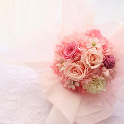 ピンクの花束♥卒業式や送別に。 1枚目の画像