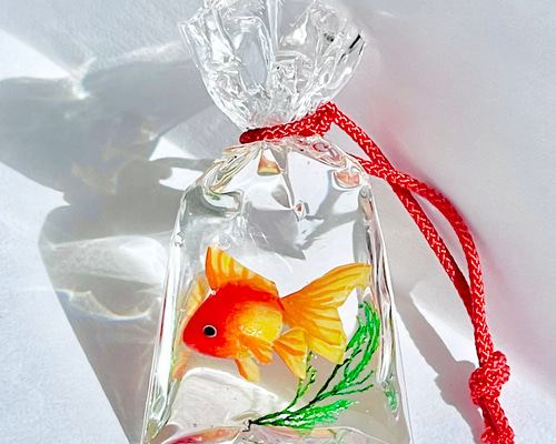 ミニチュア リアルキッチン かき氷 金魚 金魚すくい ヨーヨー ストラップ リアルキッチンシリーズかき氷 オイルチャーム金魚鉢 金魚すくい