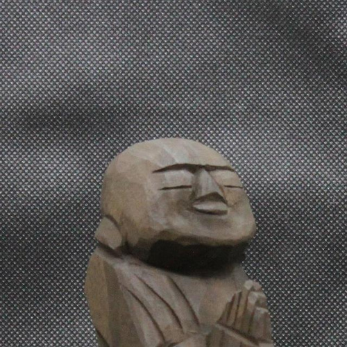 仏像 円空仏 木彫 善財童子（自刻像 16cm 着色 jk2429） 彫刻 円
