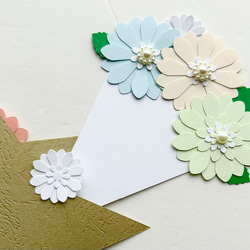 かわいい花束カード　３色セット 3枚目の画像