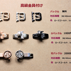 【新作】高級革使用Apple Watch クロコダイル革 ワニ革 バンド 時計ベルト グレイーD86総手縫い製作 11枚目の画像