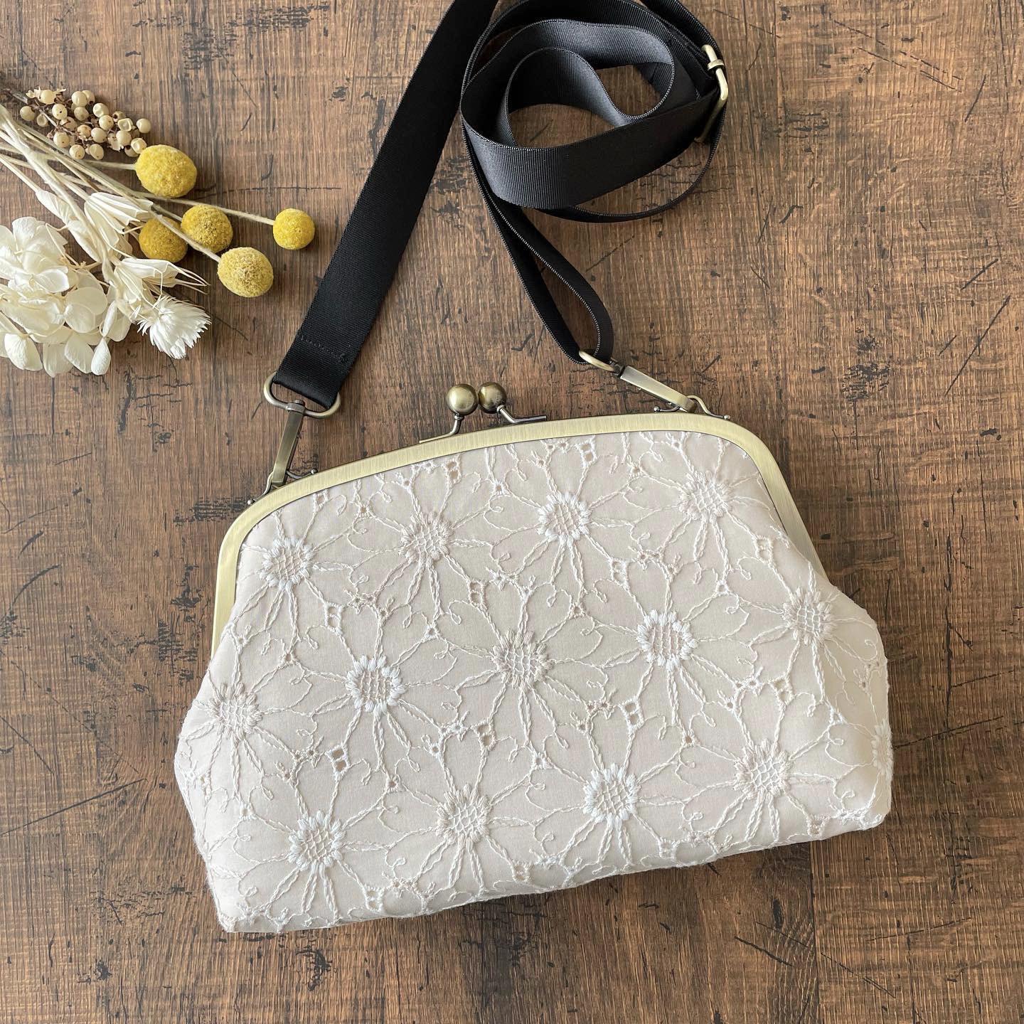 【ハンドメイド】がま口バッグ　#B186 オーダーメイド】ふた付がま口バッグ | オーダーも可能ながま口