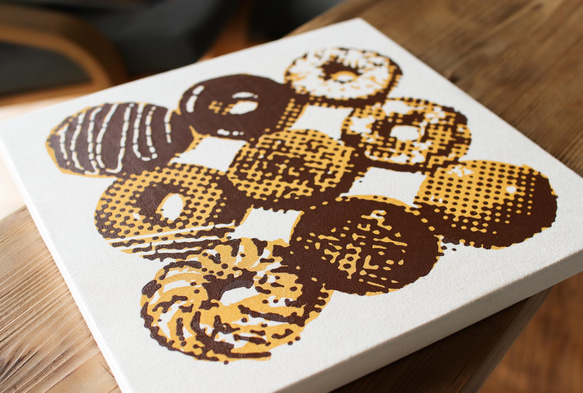 Chocolate Donuts ファブリック/アートパネル 1枚目の画像
