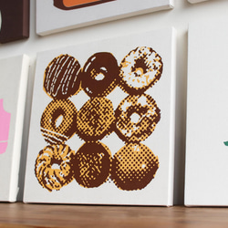 Chocolate Donuts ファブリック/アートパネル 3枚目の画像