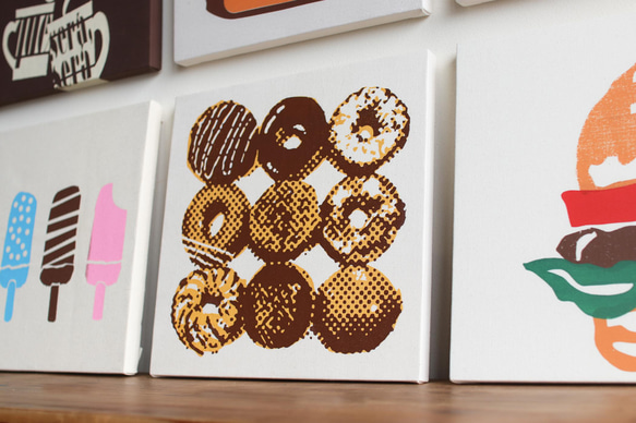 Chocolate Donuts ファブリック/アートパネル 3枚目の画像