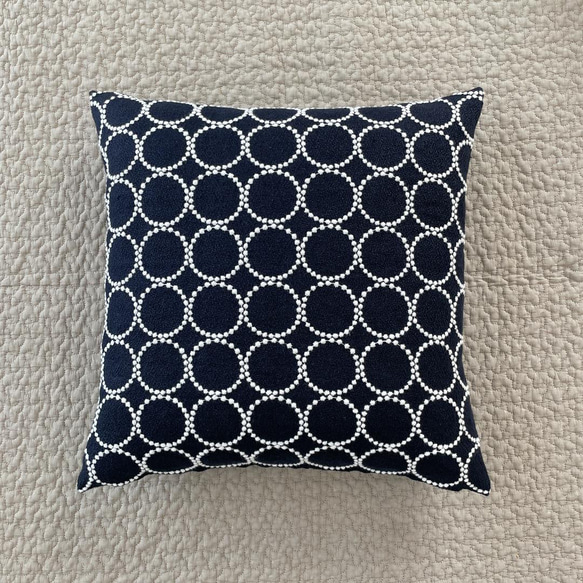 新品未使用　ミナペルホネン　yume クッションカバー　ネイビー ♥数量限定♥最新＆廃盤生地⭐椅子張り用高級生地⭐タンバリンdop ミナ