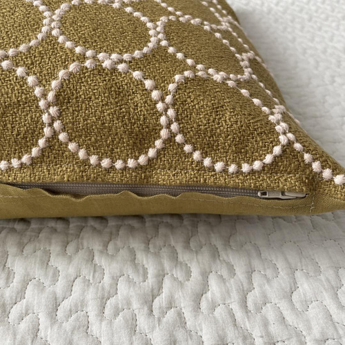 うら⚮̈ミナペルホネン タンバリン マスタード クッションカバー