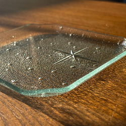 【受注作成】銀河 八角皿　2mm  昭和レトロガラス　昭和型板ガラス　想い出をカタチに　 9枚目の画像