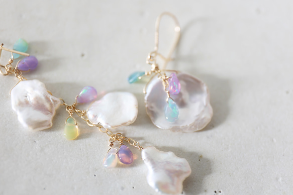 14KGF opal pearl pierce[kgf3953] 7枚目の画像