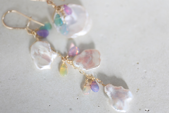 14KGF opal pearl pierce[kgf3953] 5枚目の画像