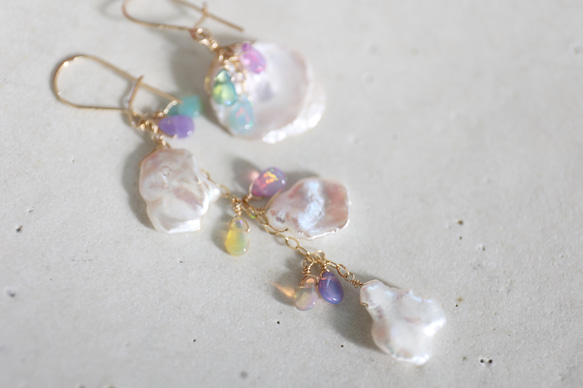 14KGF opal pearl pierce[kgf3953] 3枚目の画像