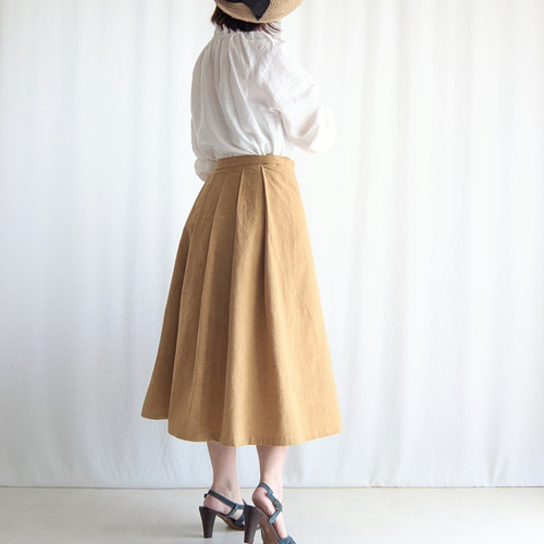 綺麗目・細見え！大人カジュアル巻きスカート（タックスカート