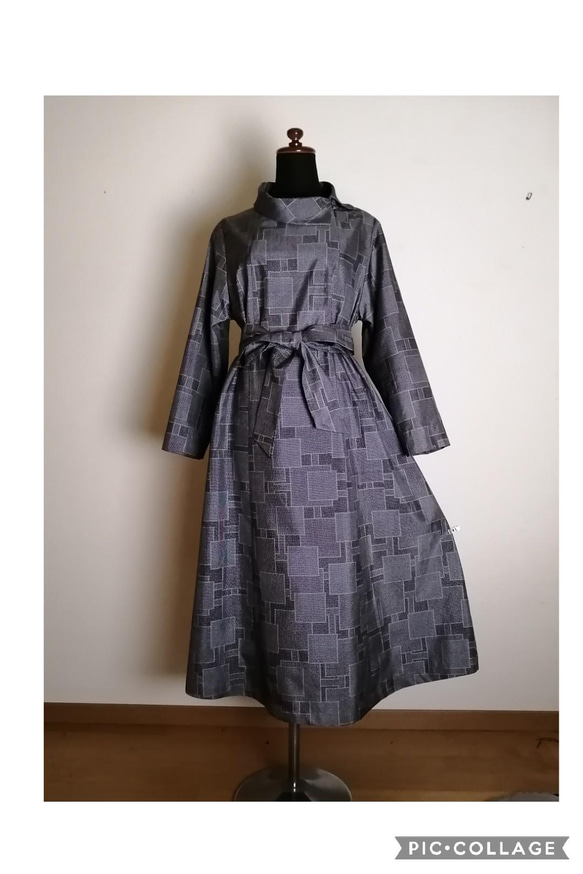 着物リメイク　ワンピース　ハンドメイド 