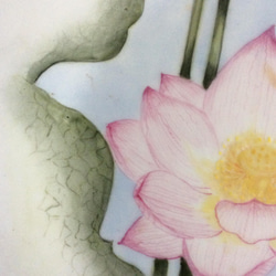 睡蓮の花の絵皿 3枚目の画像