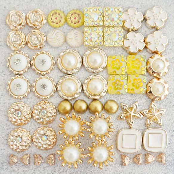 50個セット＊ゴールド＊カボションセット＊アクセサリーパーツ 1枚目の画像