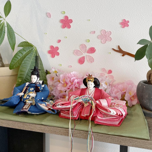 受注製作】手のひらサイズの金彩お雛様。ご自身でアレンジ