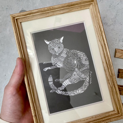 モノトーンな猫たちの ポストカード・封筒セット 8枚目の画像