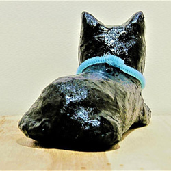 黒猫（中）置物＃12（ペーパータオルと新聞紙） 4枚目の画像