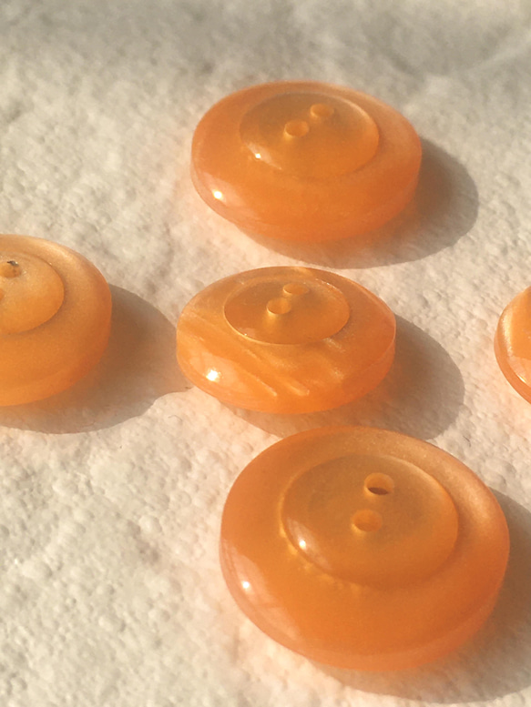 ドロップキャンディオレンジのレトロボタン(S☆SS) 5個 5枚目の画像