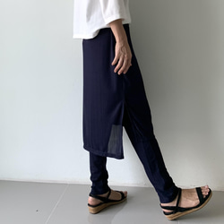 気持ちいい。とろけるような、とろみ素材が作る大人の春夏レギンス&スカート 紺色　LGSKTR 4枚目の画像