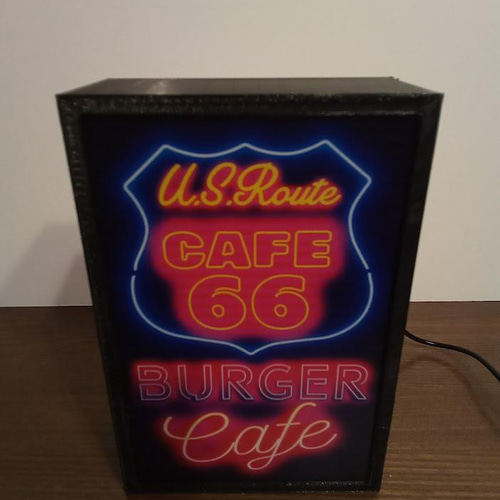 アメリカン ルート66 カフェ 喫茶店 コーヒー アメ車 バイク サイン