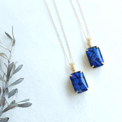 gemstone jewelry ラピスラズリのネックレス　 2枚目の画像