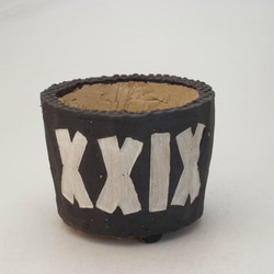 陶器製（3号ポット相当） #多肉植物 の欲しがる植木鉢 SSLLcdd-XXIX(29)-2264ブラック 1枚目の画像