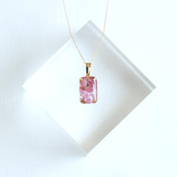 gemstone jewelry ピンクトルマリンのネックレス　 3枚目の画像