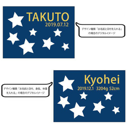 お急ぎ発送OK 出産祝い 赤ちゃん 名前入りブランケット 男の子 スパークルブルー 7枚目の画像