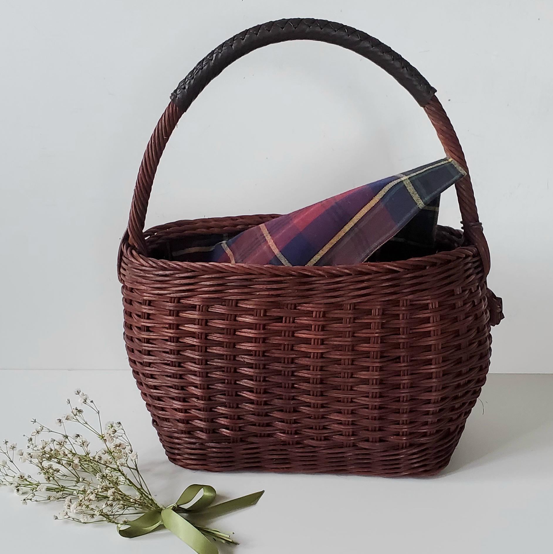 ゲンテン籐チェック柄かごバッグ ゲンテン籐チェック柄かごバッグ ゲンテン | 大丸梅田店公式