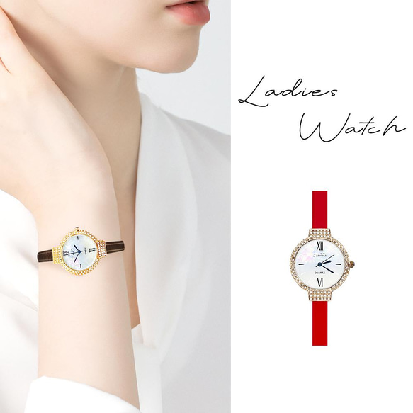 【お仕事に最適】腕時計 レディース ファッション時計 シンプル 上品質 革 レザー 3枚目の画像