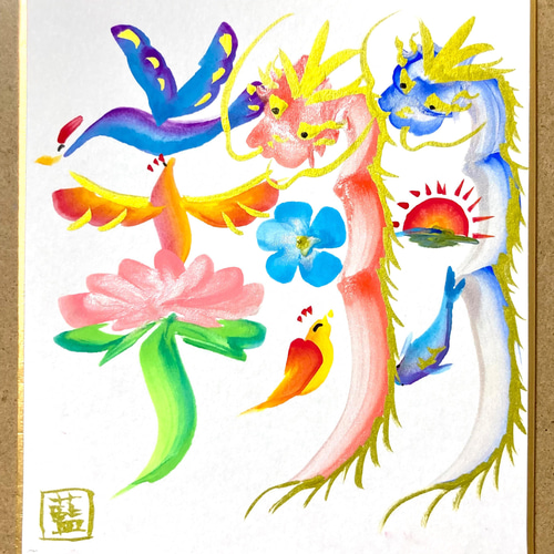 花色紙アート 63782f77028daaf2aa8750b34e42ca