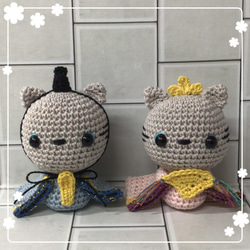 ハートのクッション付き ソファ あみぐるみ あみぐるみ くりちゃん