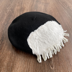 ハゲナマコ ベレー帽　ブラック　CAP1-3 5枚目の画像