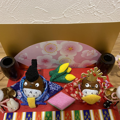 どんぐり おひなさま さくら(金屏風・花たて追加しました)こちら完売の