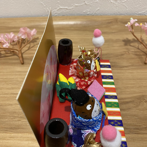 どんぐり おひなさま さくら(金屏風・花たて追加しました)こちら完売の